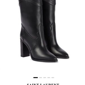 **ISO** Saint Laurent Kate 90 Black Heeled Boots